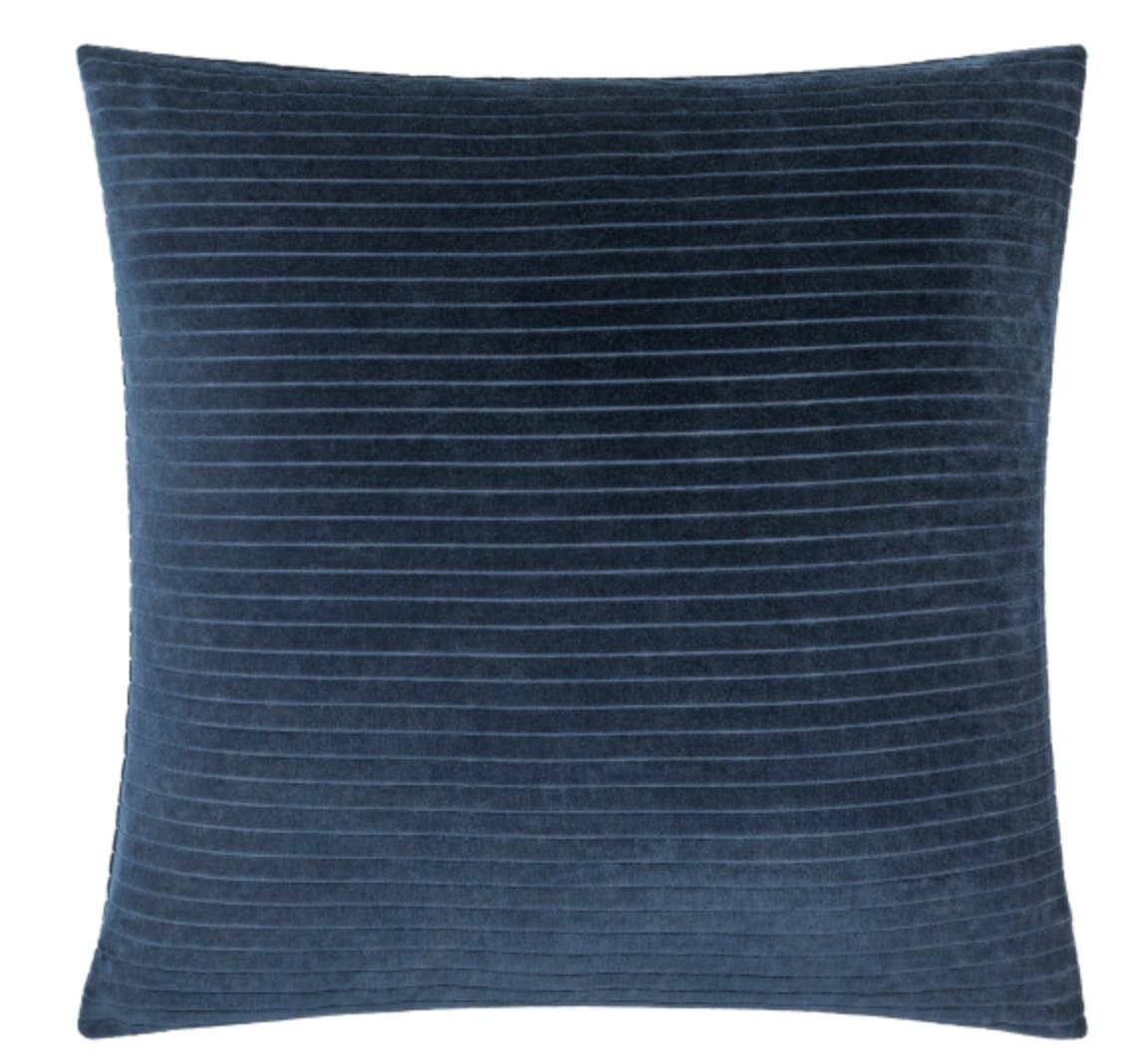 Cotton Velvet Stripes CV-092 20"L x 20"W Polyester Filled Pillow - Image 0