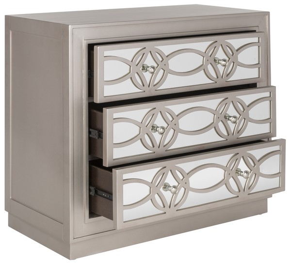Catalina 3 Drawer Chest - Champagne/Mirror - Arlo Home - Image 1