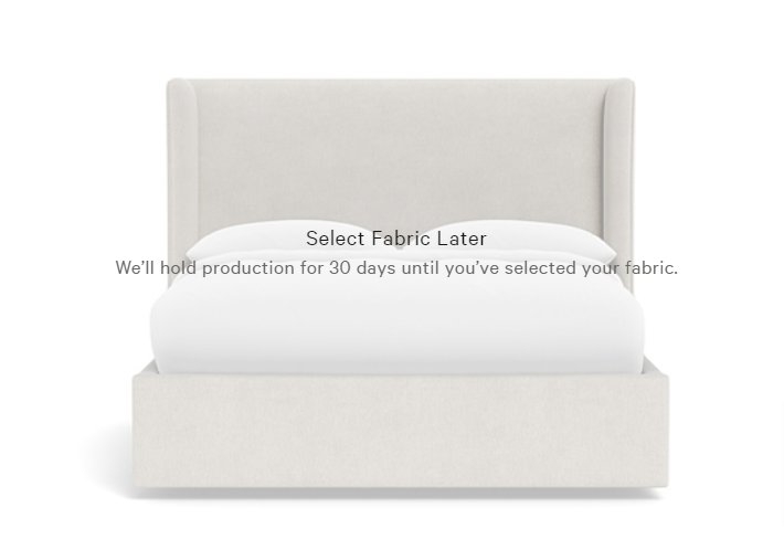 Graham Upholstered Queen Bed with Storage | 55" Headboard | Decide Later fabric - Image 6