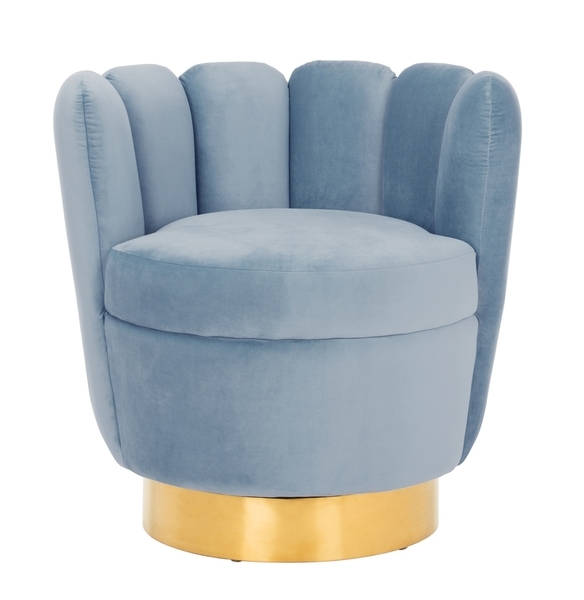 Arrow Swivel Velvet Chair - Image 0