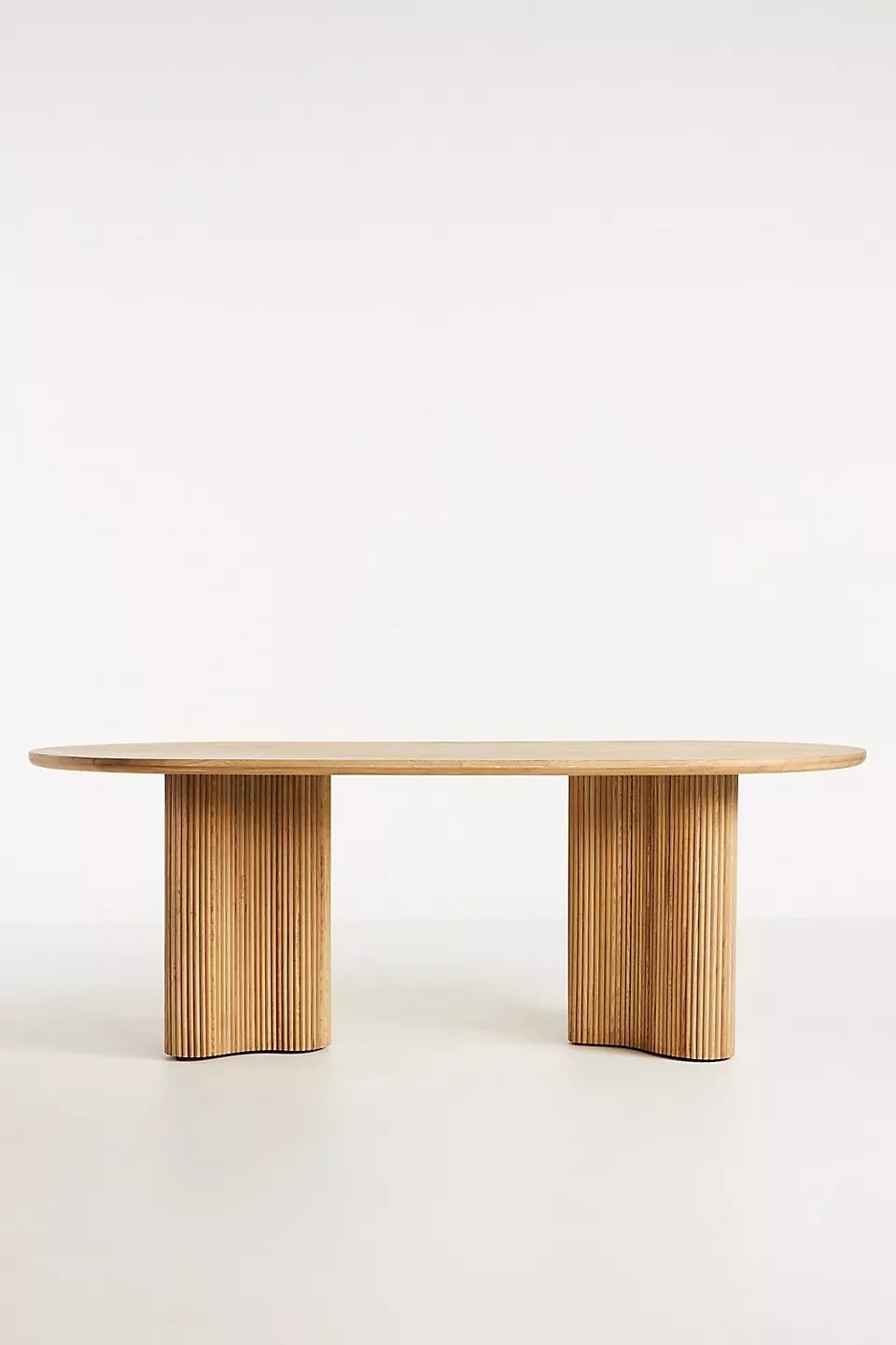 Scout Oval Double Pedestal Burl Wood Dining Table - Image 0