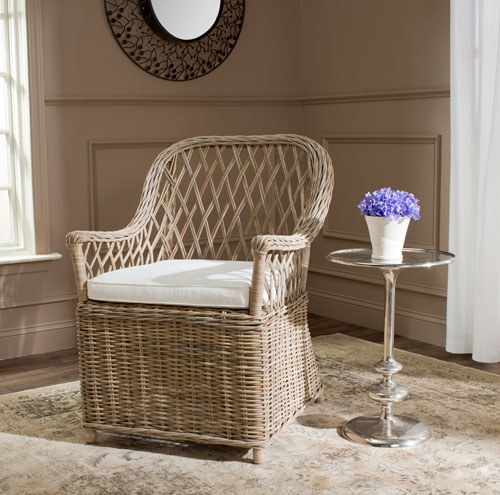 Maluku Rattan Arm Chair - Natural - Safavieh - Image 2