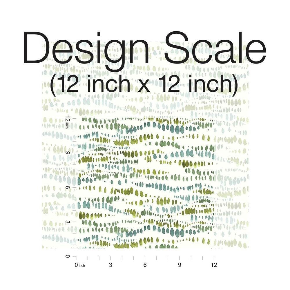 Dotted Line Peel and Stick Wallpaper, Green - Image 4