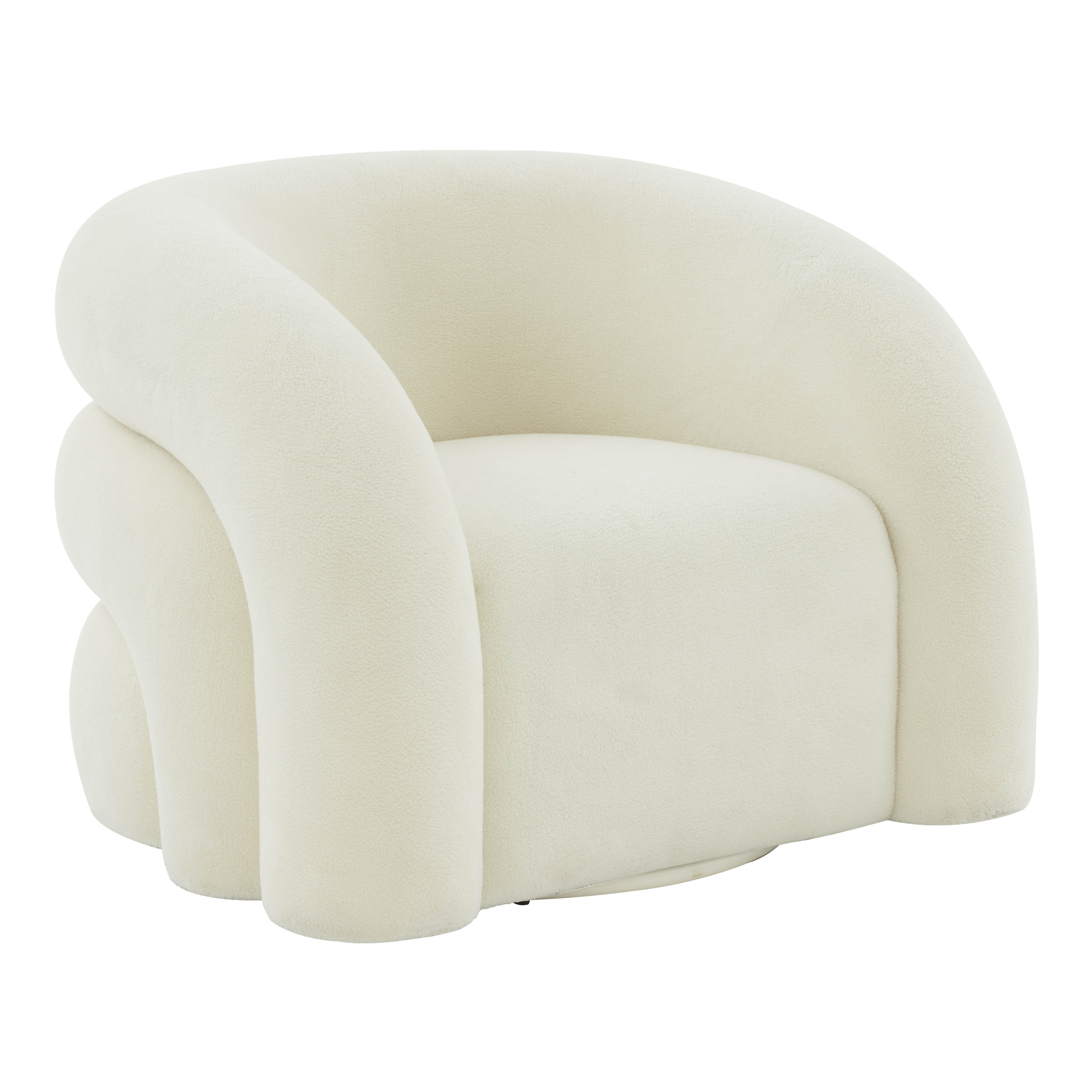 Slipper Upholstered Swivel Chair - Image 0