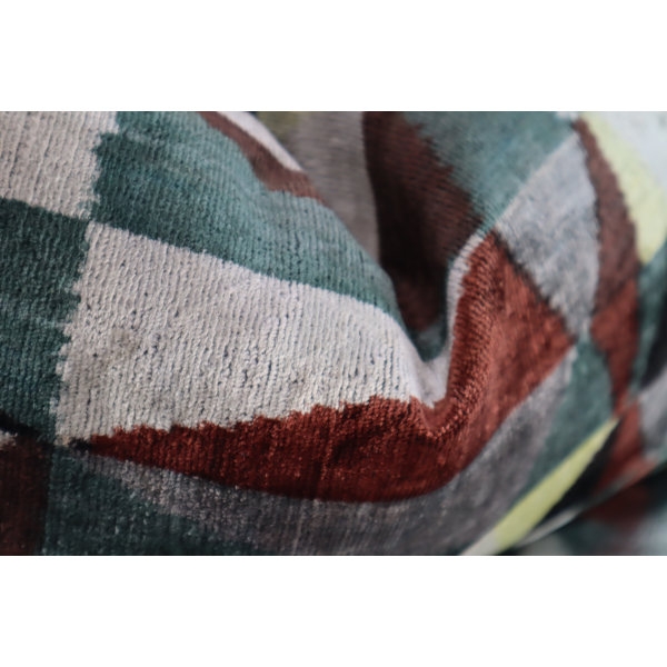 Canvello Geometric Shapes Velvet Throw Pillow - Image 1