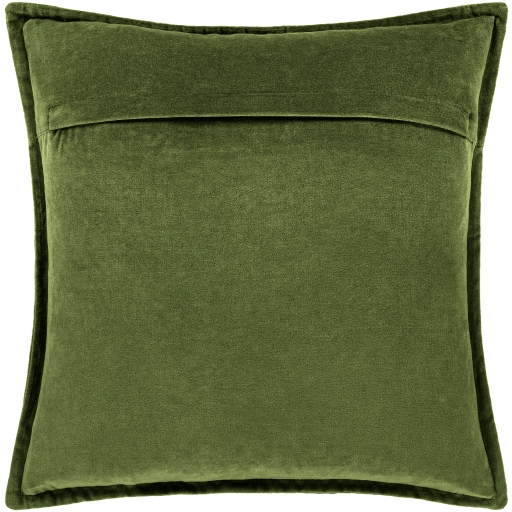 Cotton Velvet Throw Pillow, 18" x 18", with down insert - Image 2