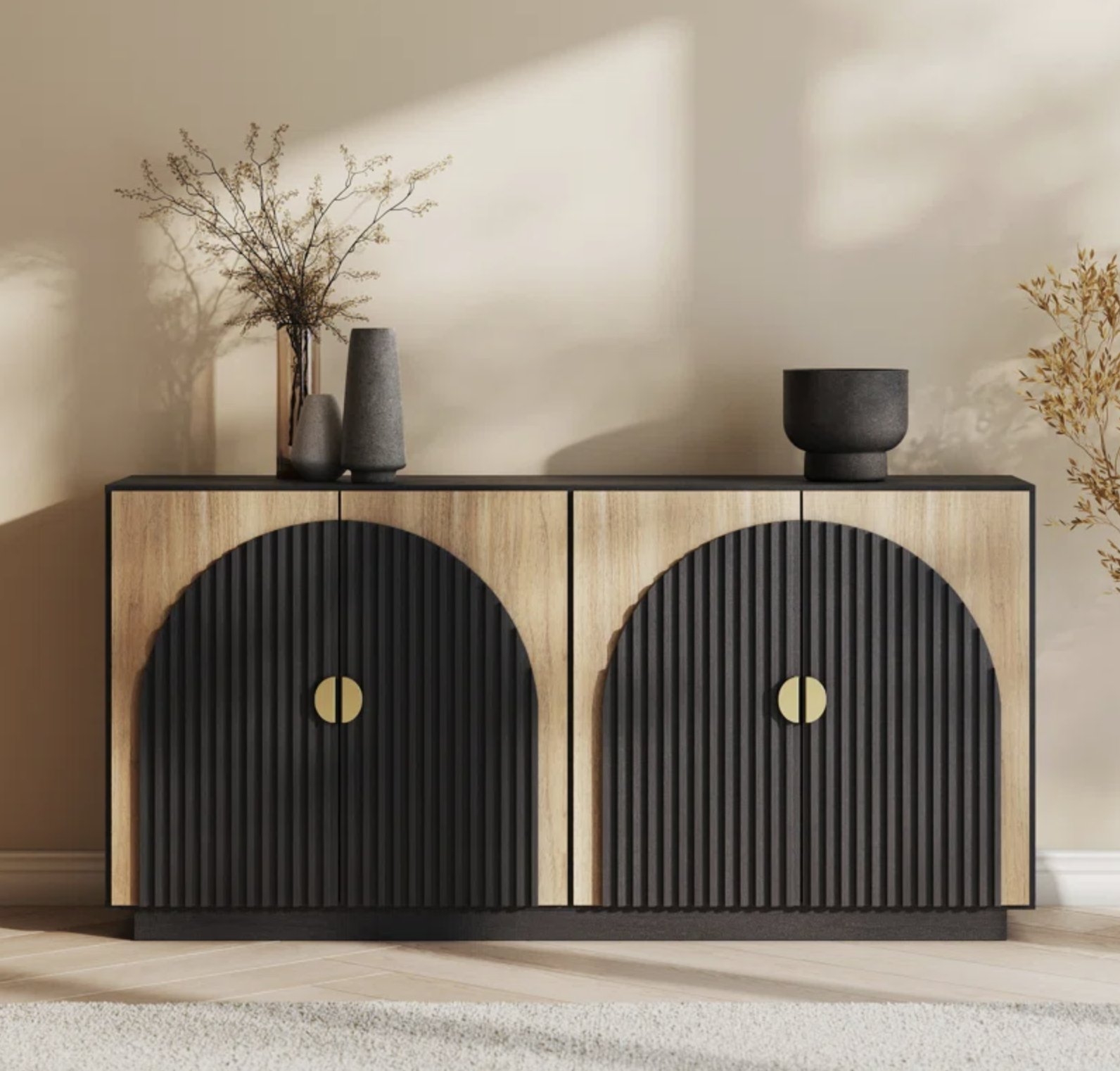 64.8" Buffet Cabinet with Storage, Sideboard Large Console Table - Image 2