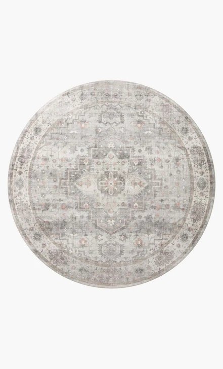 Loloi Heidi Dove / Blush 6'-0" x 6'-0" Round - Image 0