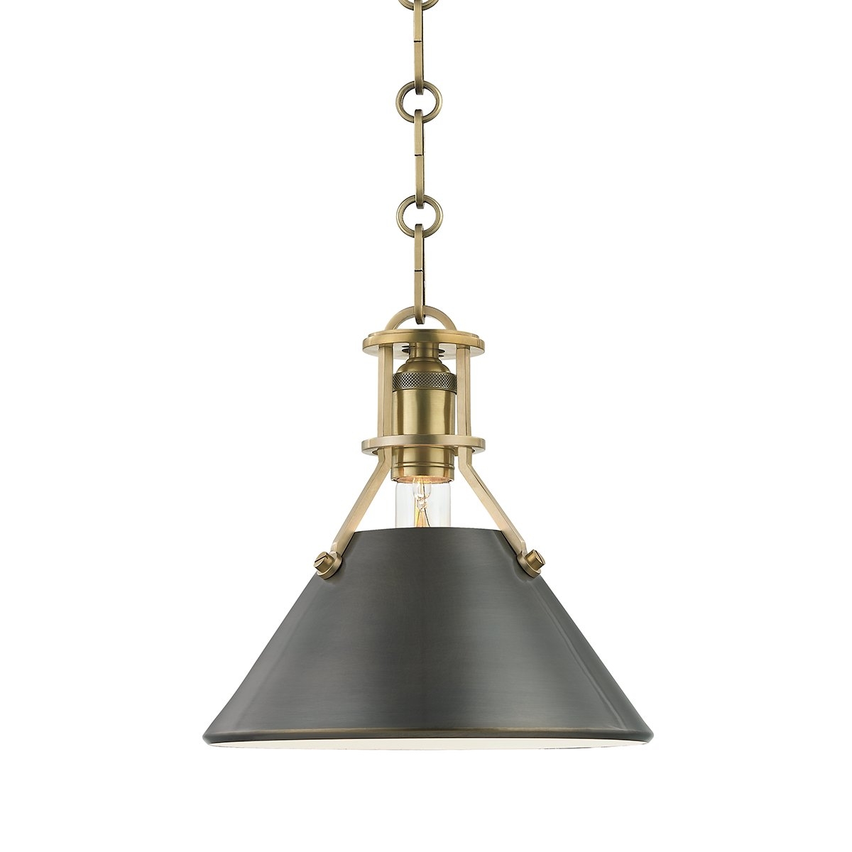 Hudson Valley Lighting Metal No. 2 Pendant 9.5" - Antique Distressed Bronze - Image 0