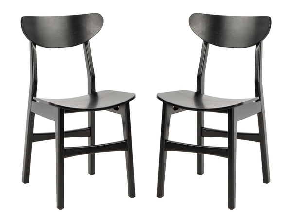 Lucca Retro Dining Chair - Black - Safavieh - Image 0