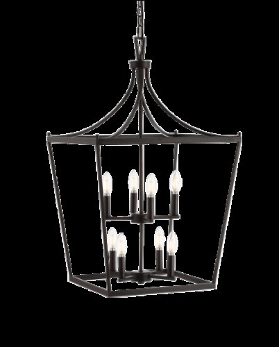 Vallor 8Lt 20 Inch Pendant - Black - Image 0