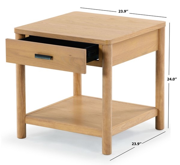 Jaylessa Wood 1 Drawer End Table - Image 1