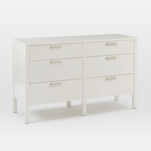 Jones 6-Drawer Dresser - White Lacquer - Image 0
