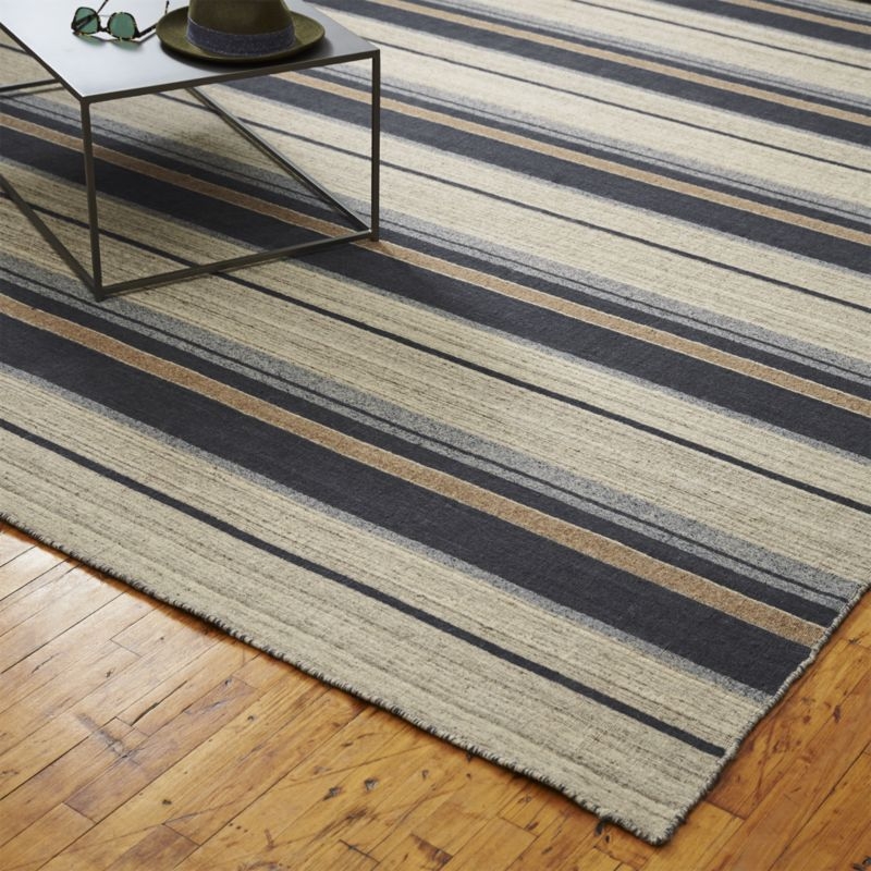 The Hill-Side workwear blanket stripe rug 6'x9' - Image 0