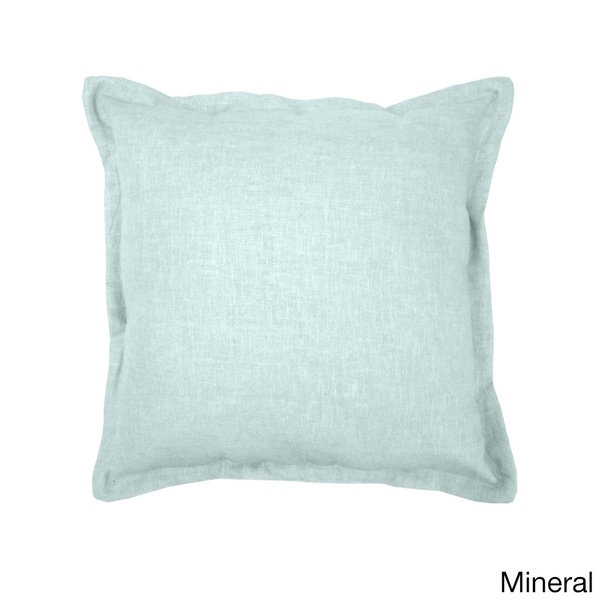 Grand Luxe Linen Throw Pillow - Mineral - 18" x 18"- Polyester Insert - Image 0