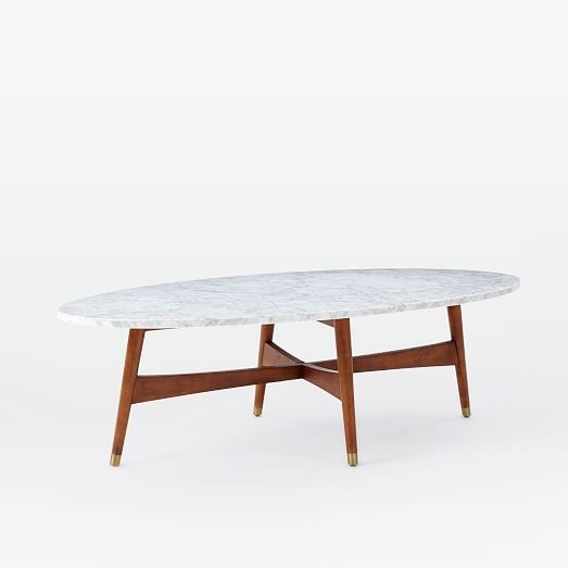 Reeve Mid-Century Oval Coffee Table - Image 0