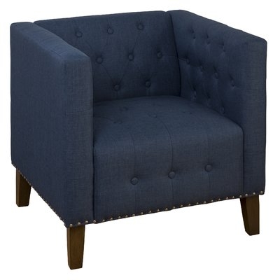 Zoe Tufted Arm Chair - Blue - Image 0