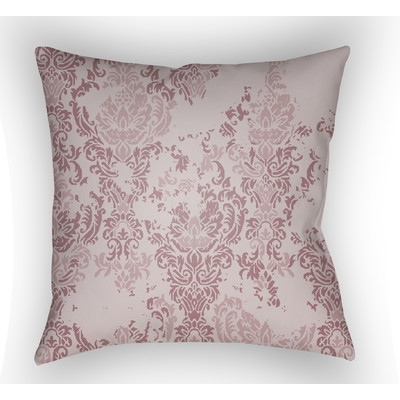 Moody Damask Throw Pillow - Pink - 18" Square - Polyfill - Image 0