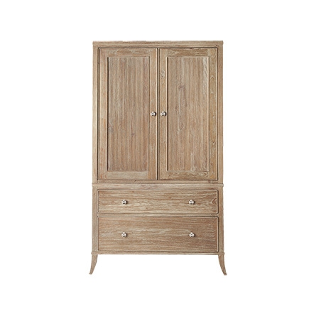 ADDISON WARDROBE WITH POCKET DOORS IN NATURAL - Image 0