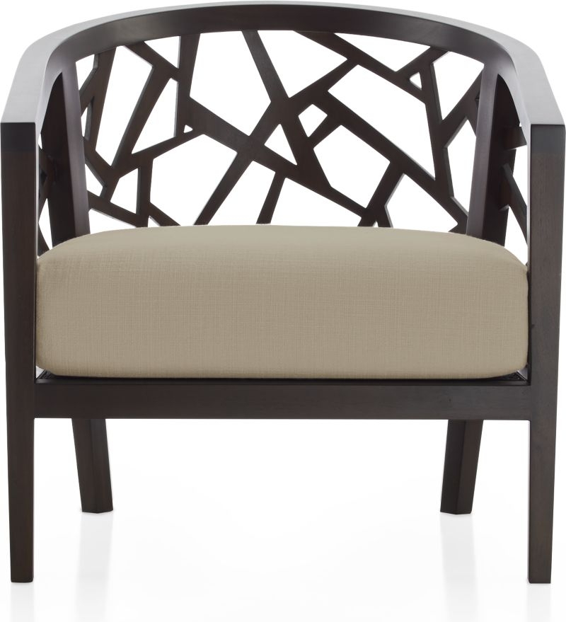 Ankara Truffle Frame Chair withFabric Cushion - Natural - Image 0