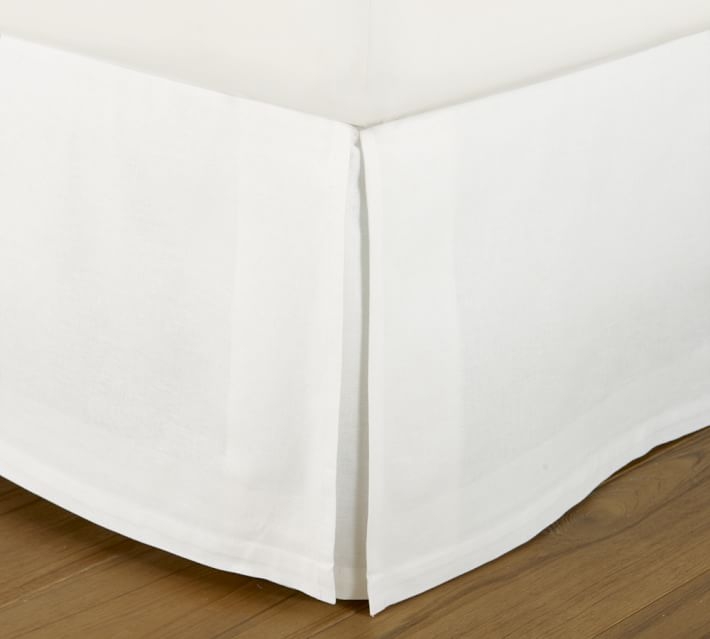 Havenly Recommended Basic: White Bedskirt with 18" Drop - California King - Image 0