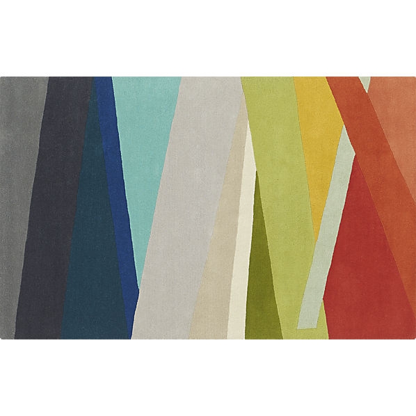 banded color stripe rug - 10'x8' - Image 0