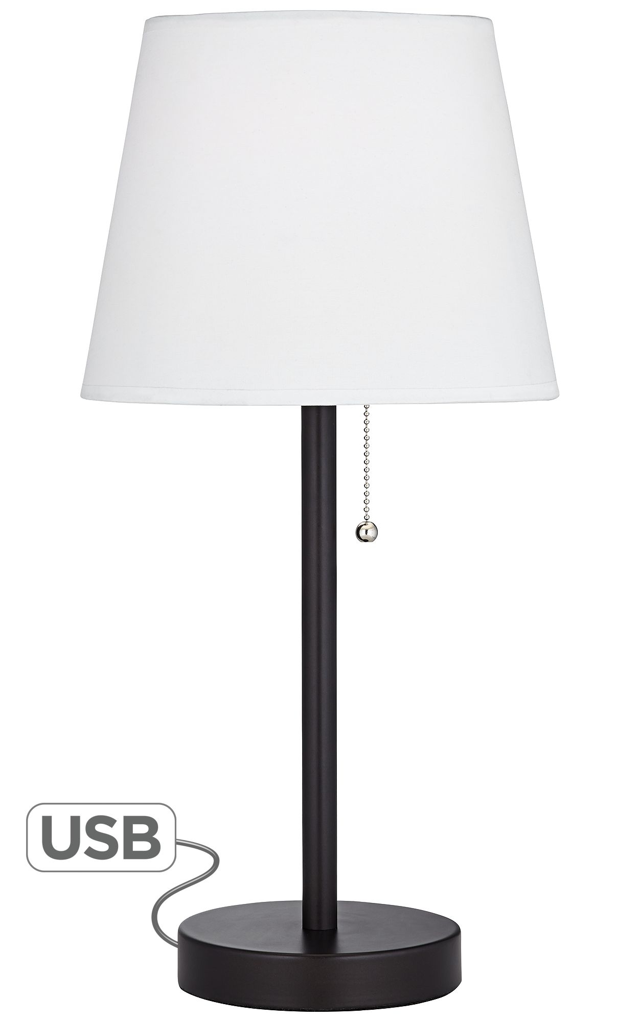 Flesner Bronze Accent Table Lamp with USB Port - Image 0