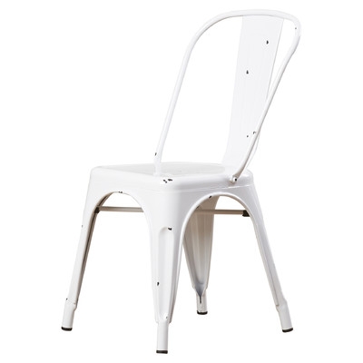 Waldron Metal Side Chair - Antique White - Image 0
