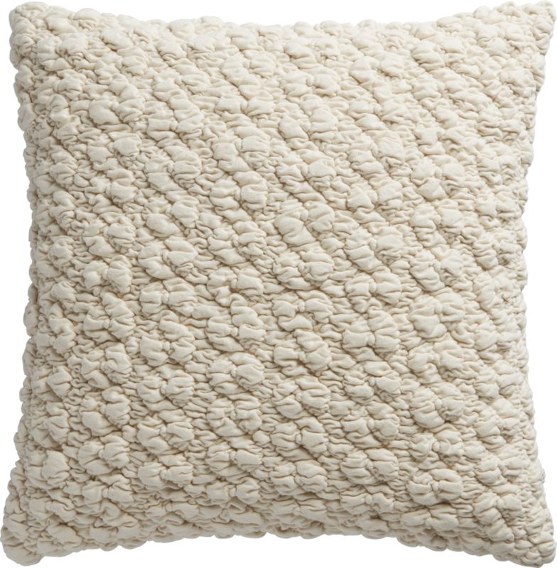 gravel ivory 18" pillow-Feather down insert - Image 0