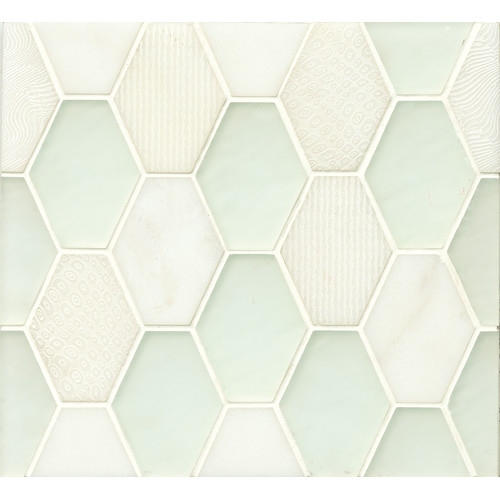 Panache Glass and Stone Mosaic Tile in Silk - Image 0