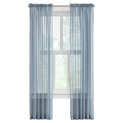 Joulon Curtain Panel - Set of 2 - Slate Blue - 118" H x 63" W - Image 0