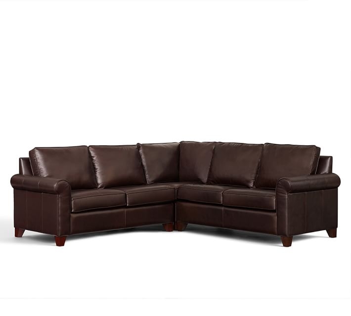 CAMERON LEATHER 3-PIECE L-SHAPED SECTIONAL WITH CORNER - Image 0