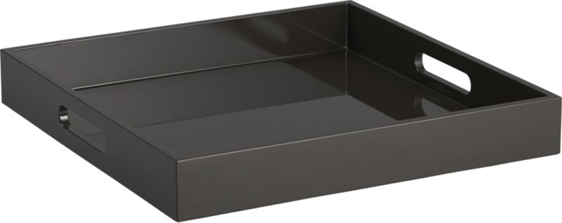 High-gloss square carbon tray - Image 0