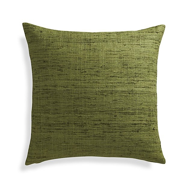 Trevino Chive Green 20" Pillow with Feather-Down Insert - Image 0