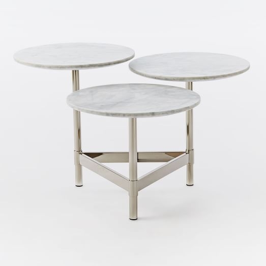 Tiered Circles Coffee Table - Marble - Image 0