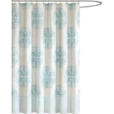 Melbourne Cotton Shower Curtain - Blue - Image 0