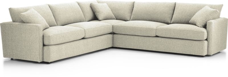 Lounge II Petite 3-Piece Sectional Sofa - Cement - Image 0