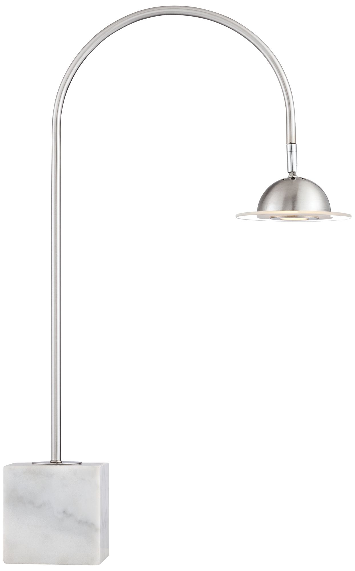 Possini Euro Portal Arch LED Desk Lamp with Marble Base - Image 0