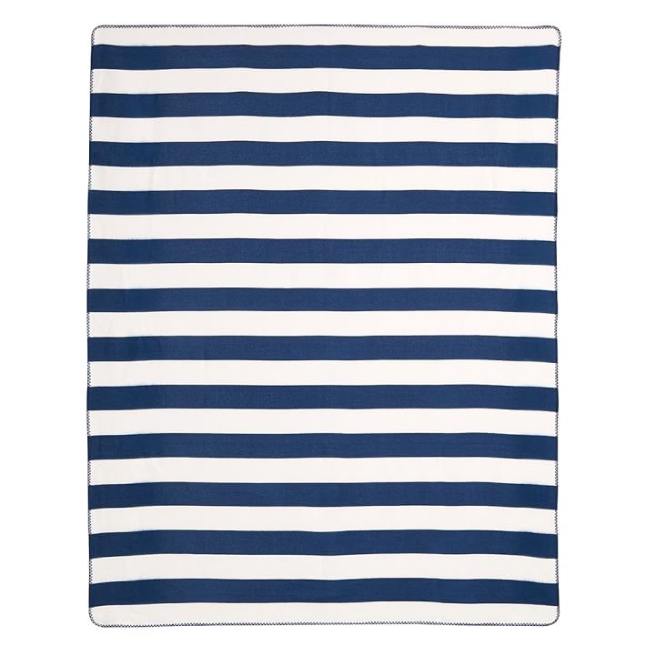 Cottage Stripe Fleece Blanket - Image 0