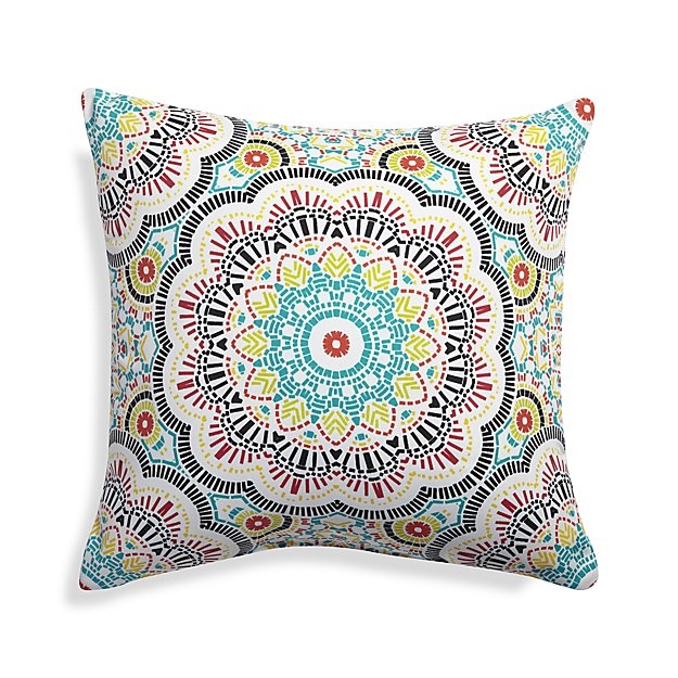 Kaleidoscope 20" Sq. Outdoor Pillow-Multicolored- Polyester fiberfill insert - Image 0