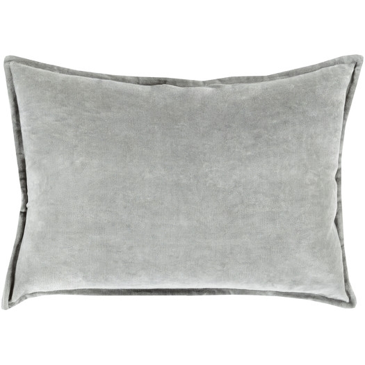 Lumbar Pillow- 13" H x 19" W- Dark Gray- Insert Included - Image 0
