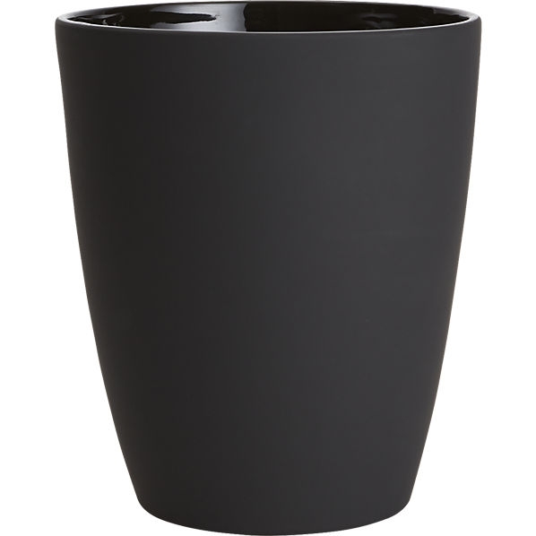 Rubber coated black wastecan - Image 0