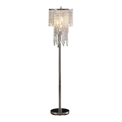 Cortona 63" 3 Light Crystal Floor Lamp - Image 0