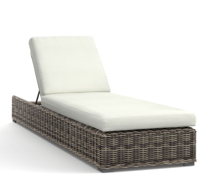 Huntington All Weather Wicker Single Chaise-Chaise Frame  & Cushion - Image 0