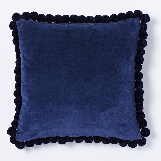 Jay Street Pom Pom Pillow Cover - Nightshade - 18"sq - Insert sold separately - Image 0