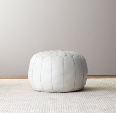 moroccan leather pouf - Image 0