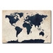 'World Map - Navy' by Michael Tompsett Graphic Art on Wrapped Canvas - Image 0