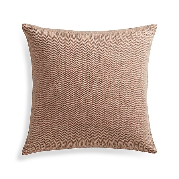 Mylo Orange 20" Pillow with Down-Alternative Insert - Image 0