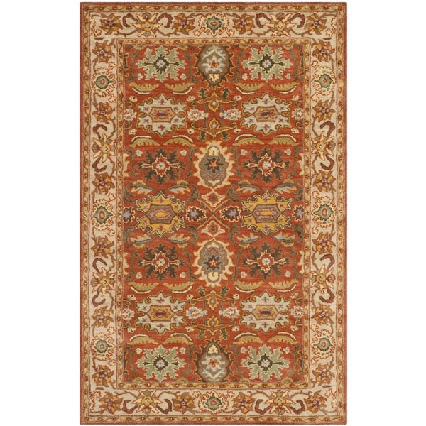 Safavieh Handmade Heritage Rust/ Beige Wool Rug (7'6 x 9'6) - Image 0