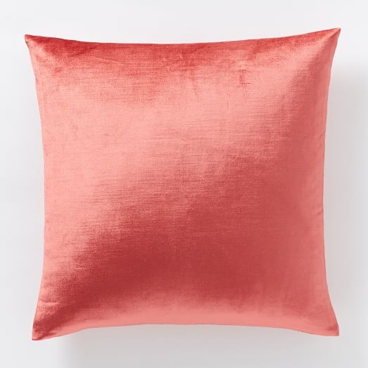 Luster Velvet Pillow Cover - Poppy - 20x20 - Insert Sold Separately - Image 0
